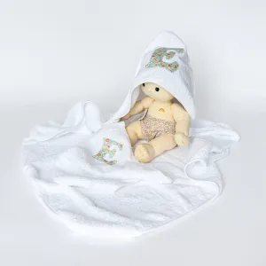Hooded towel & face cloth gift set