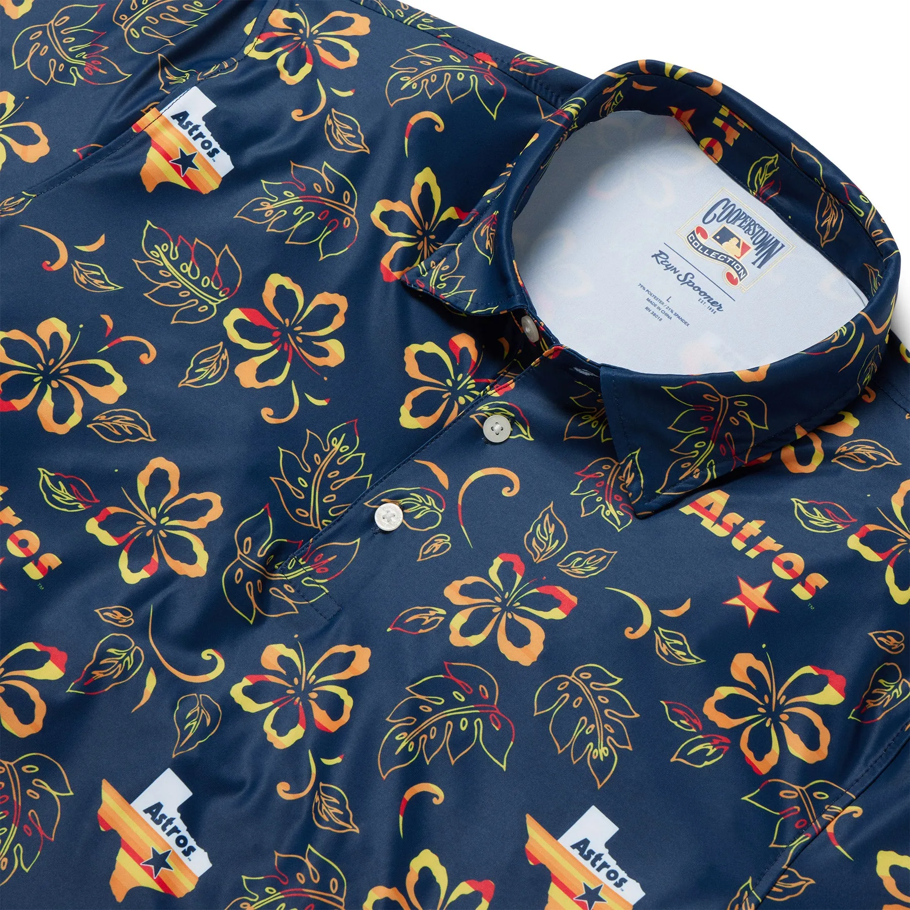 HOUSTON ASTROS COOPERSTOWN PERFORMANCE POLO