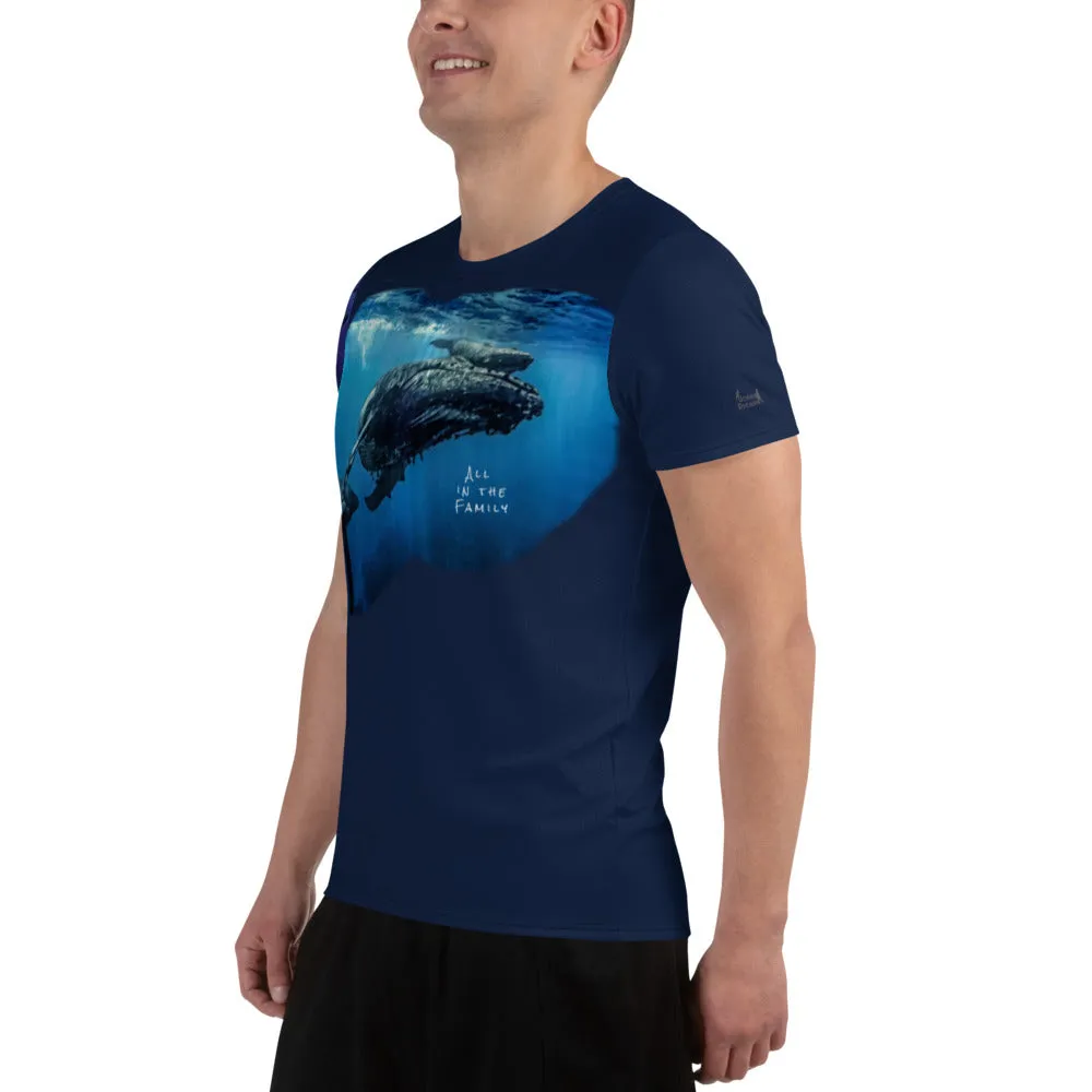 Humpbacks Rule All-Over Print Men's Athletic T-shirt