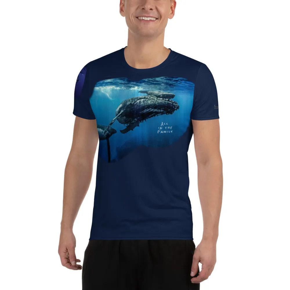 Humpbacks Rule All-Over Print Men's Athletic T-shirt