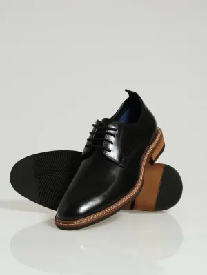 Jabian Burnished Toe Lace Up Derby - Black