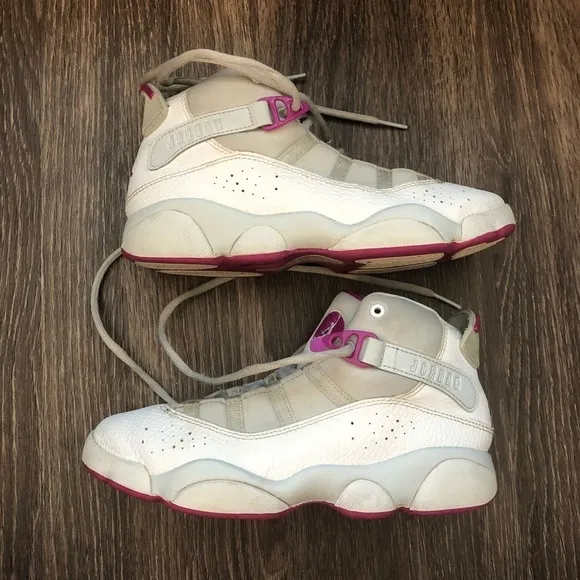 Jordan 6 Rings Pure Platinum Fuchsia Blast Shoes