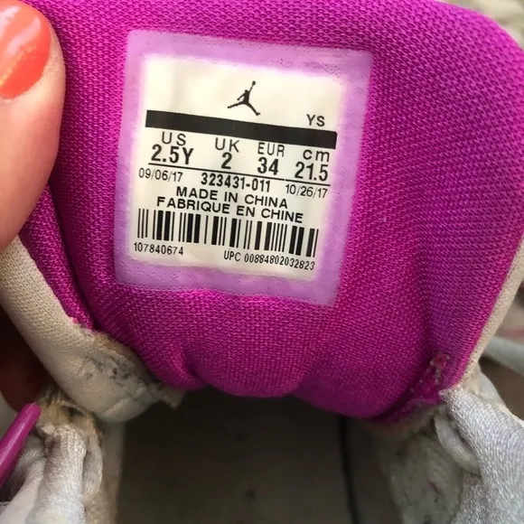 Jordan 6 Rings Pure Platinum Fuchsia Blast Shoes