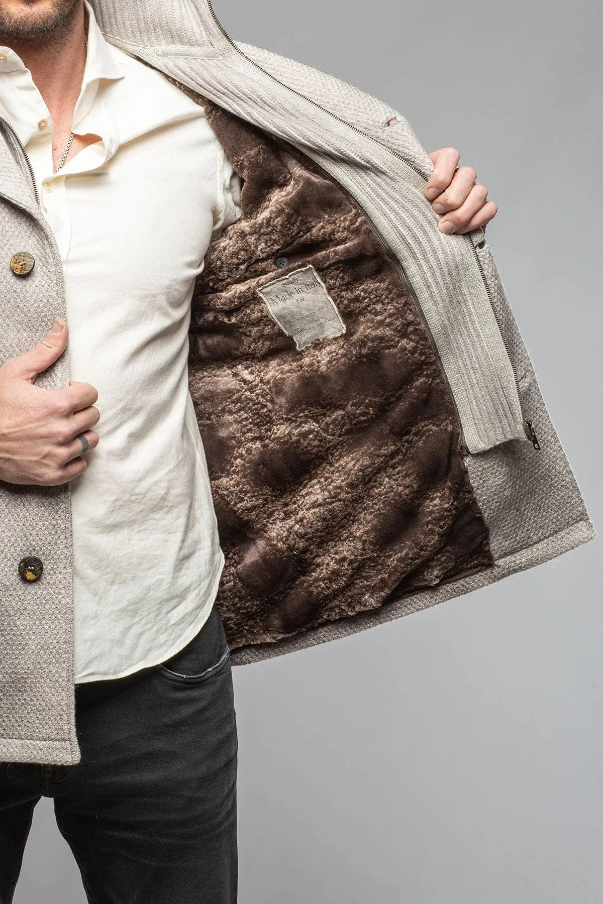 Juneau 3/4 Knit Coat In Ice