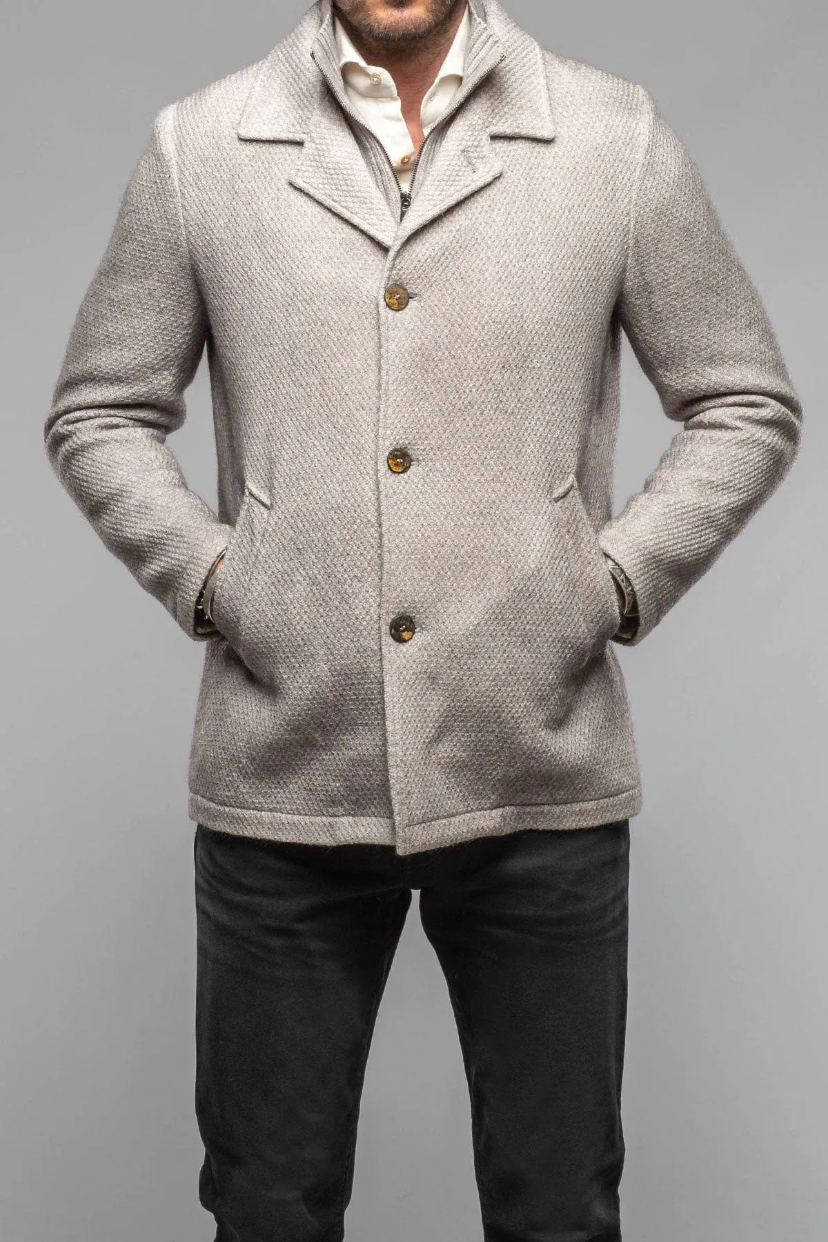 Juneau 3/4 Knit Coat In Ice