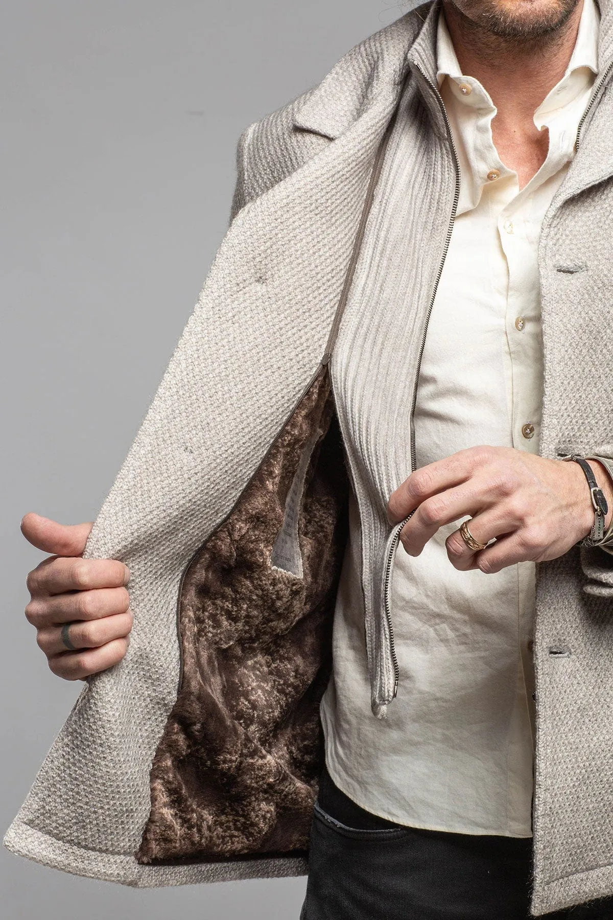 Juneau 3/4 Knit Coat In Ice