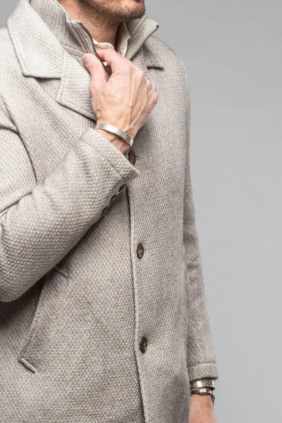 Juneau 3/4 Knit Coat In Ice
