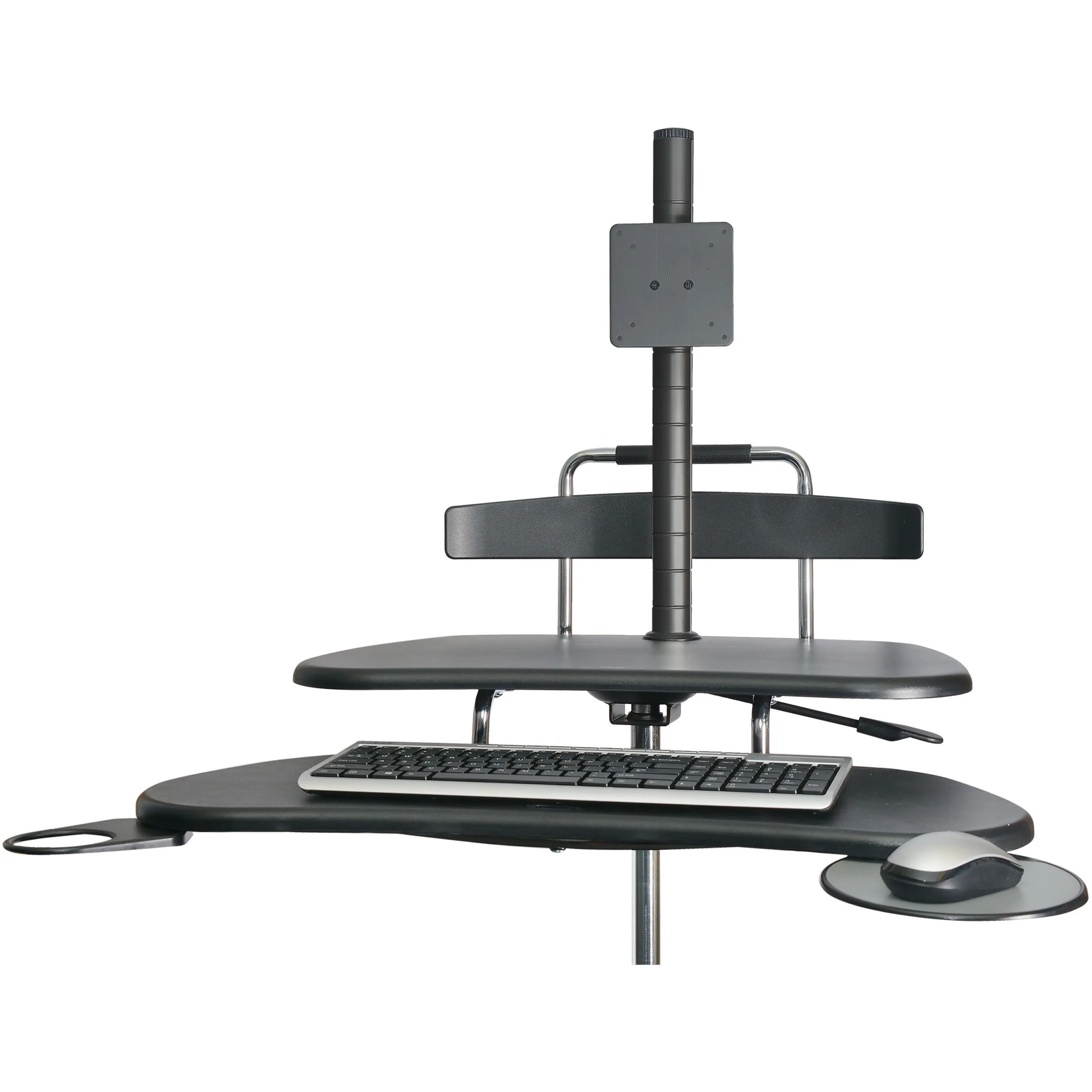 Kantek Mobile Height Adjustable Computer Workstation w/ LCD Mount