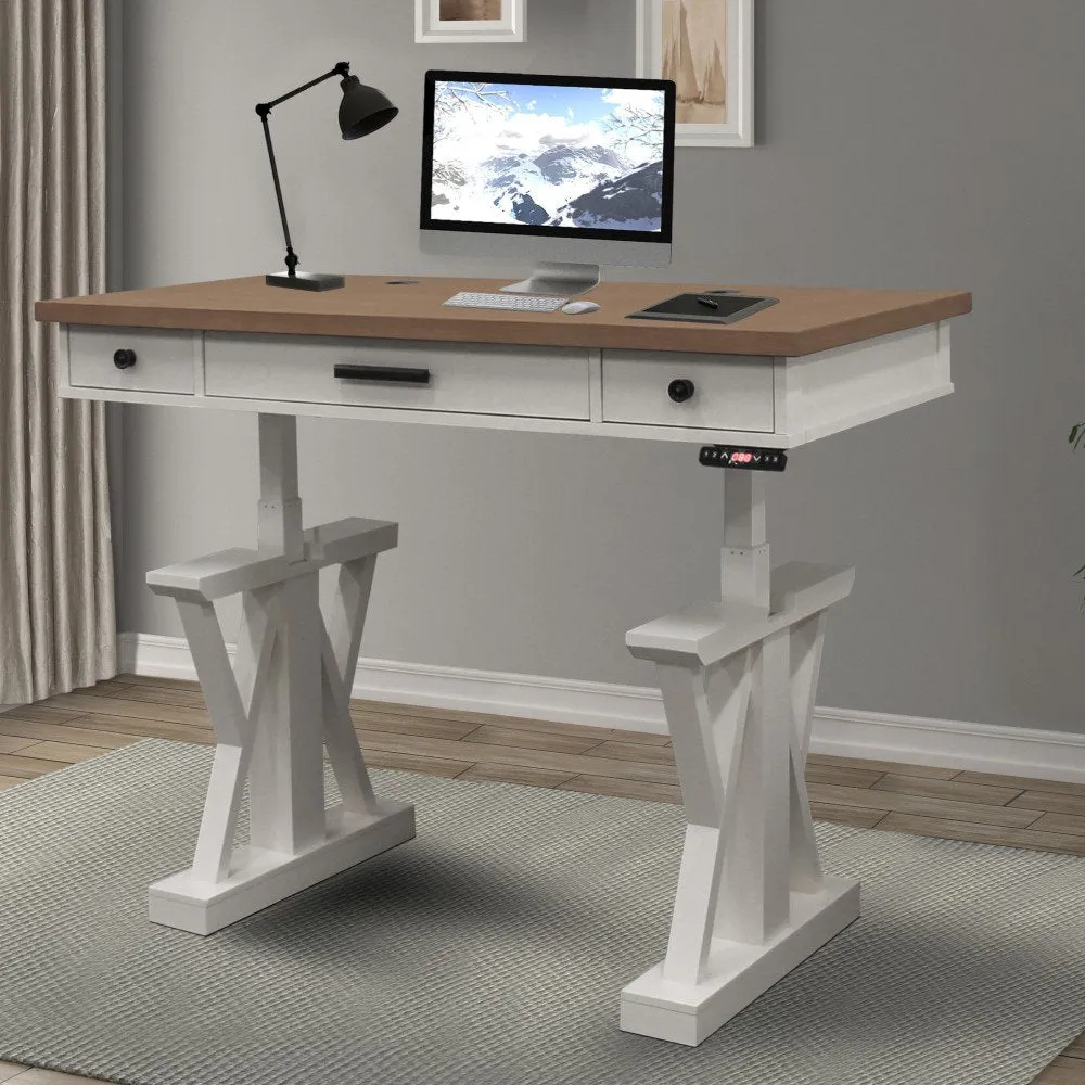 Kelsie-Mae Height Adjustable Desk Latitude Run® Finish: Beige