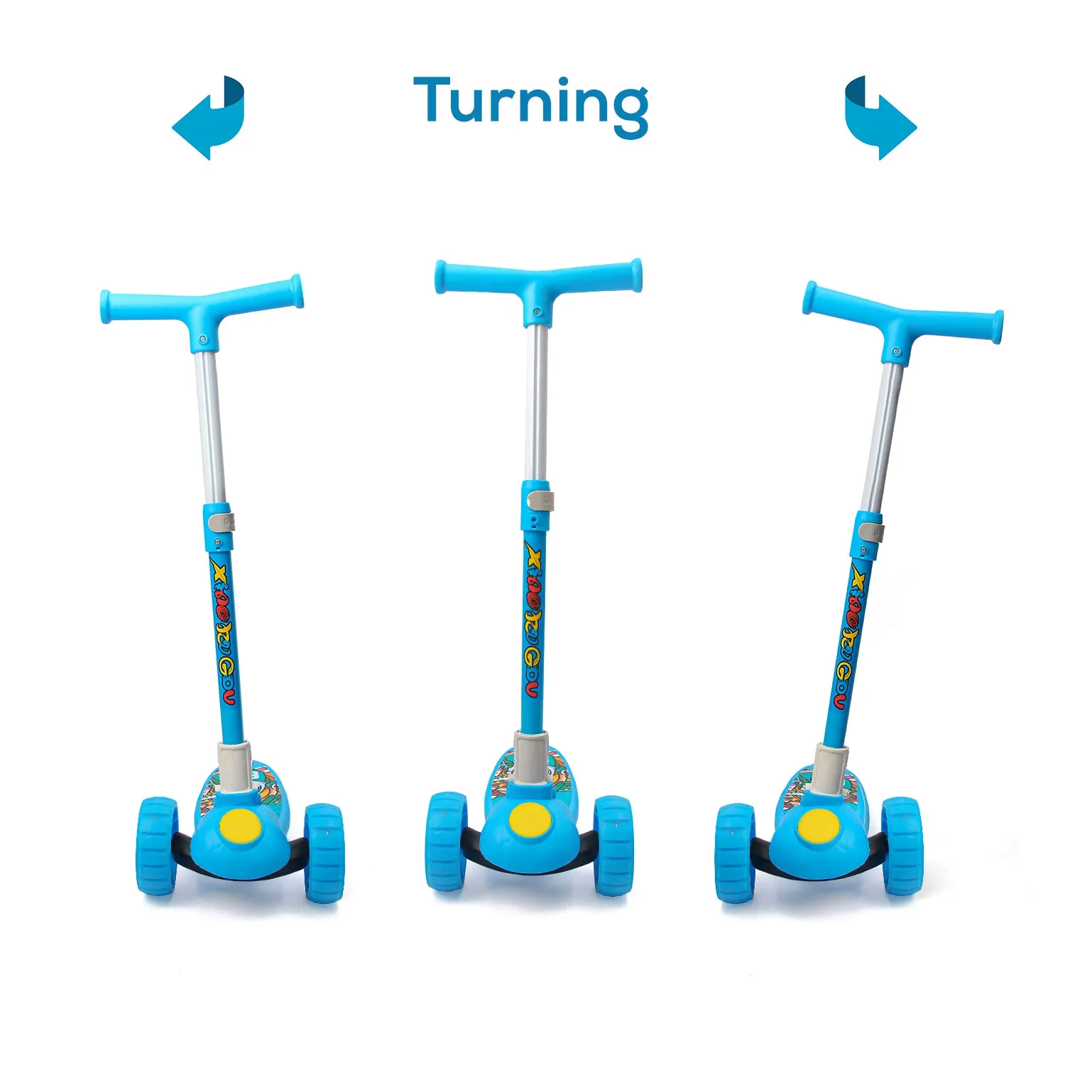 Kick Scooter for Kids | Height Adjustable | Foldable | Aluminum | Open Wheels | Blue