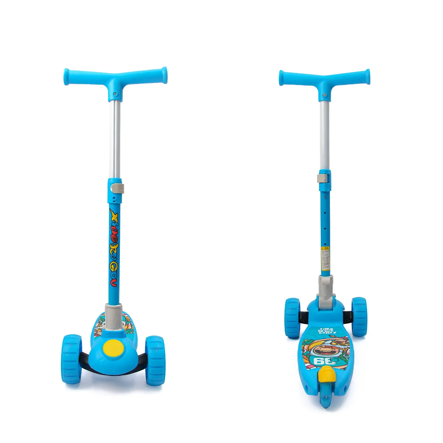Kick Scooter for Kids | Height Adjustable | Foldable | Aluminum | Open Wheels | Blue