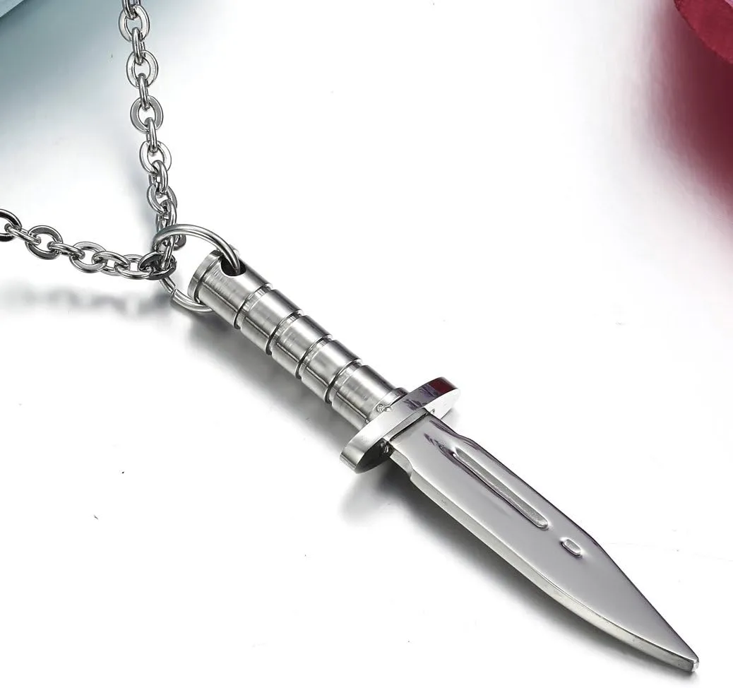 Knife Dagger Chain Pendant Necklace