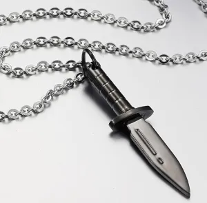 Knife Dagger Chain Pendant Necklace
