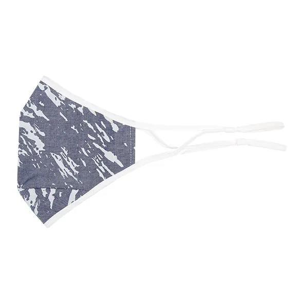 Kutehealth Designed Printed Washable Mouth Cover with 3Pcs 5 Layers Filters -BLUE TYE DYE