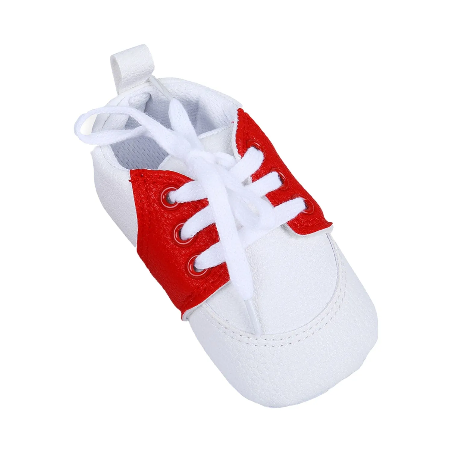 Lace-Up Stylish Leather Sneaker Shoes - Red