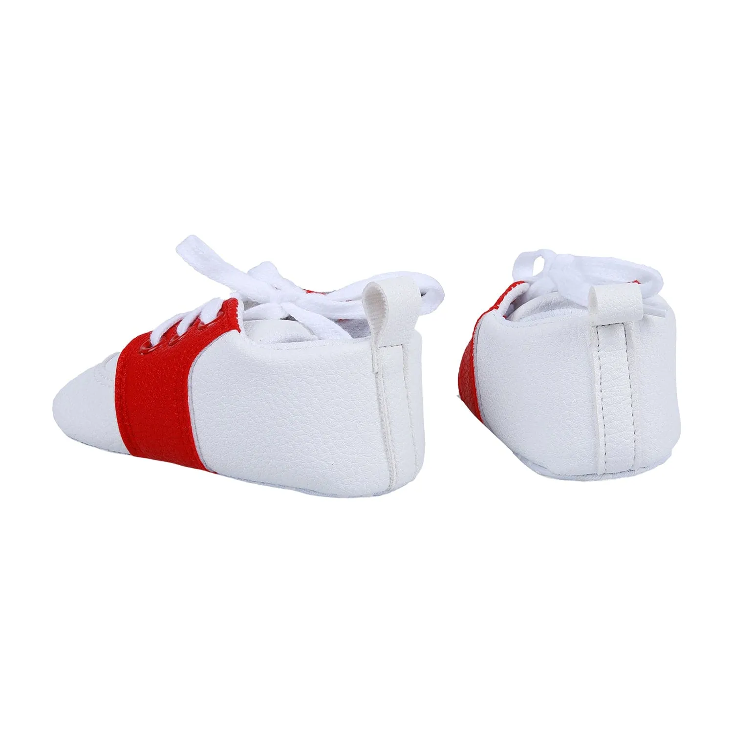 Lace-Up Stylish Leather Sneaker Shoes - Red