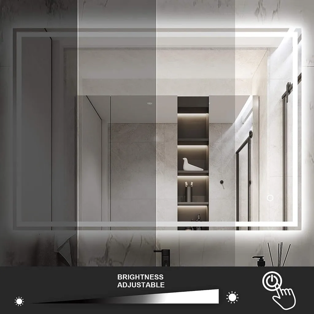 LED Mirror with Bluetooth Speaker 800mm Rectangle