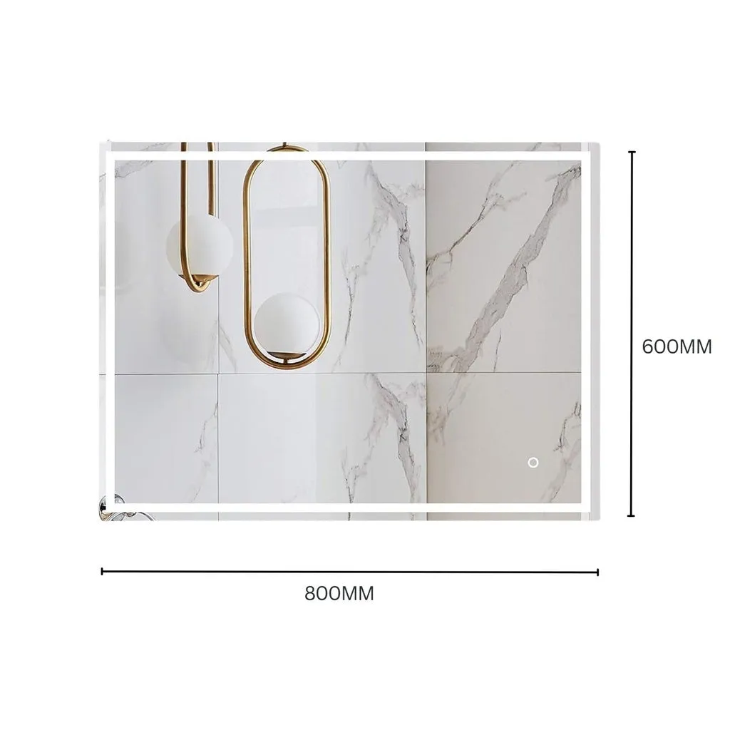 LED Mirror with Bluetooth Speaker 800mm Rectangle