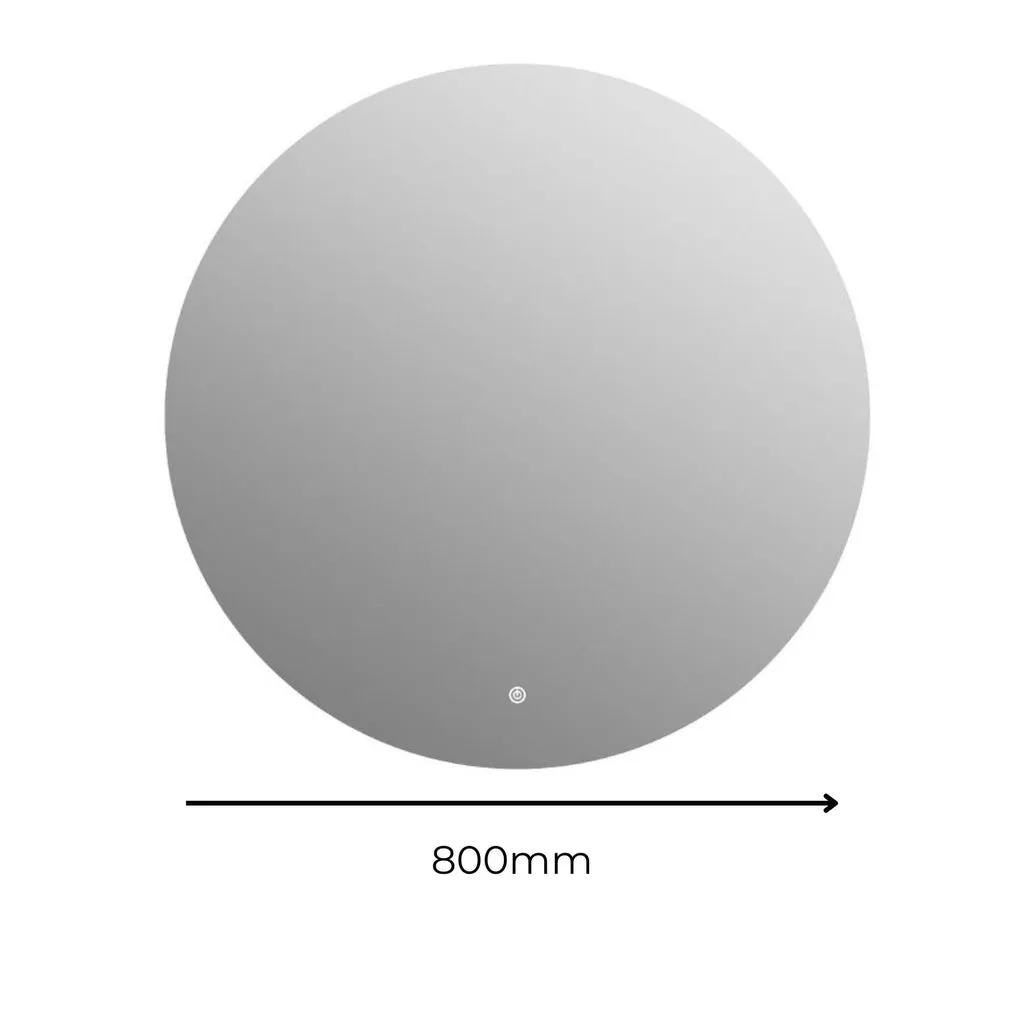 LED Mirror with Bluetooth Speaker 800mm Round
