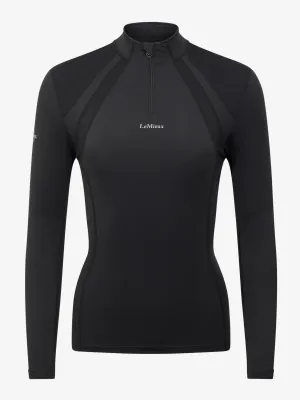 LeMieux Mia Mesh LS Ladies Base Layer Black