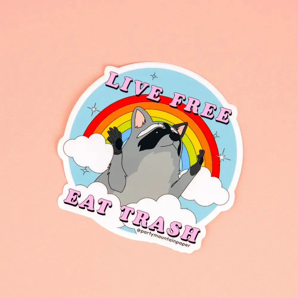 Live Free, Eat Trash Bumper Sticker