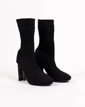 Louis Vuitton Monogram Stretch Fabric Silhouette Ankle Booties
