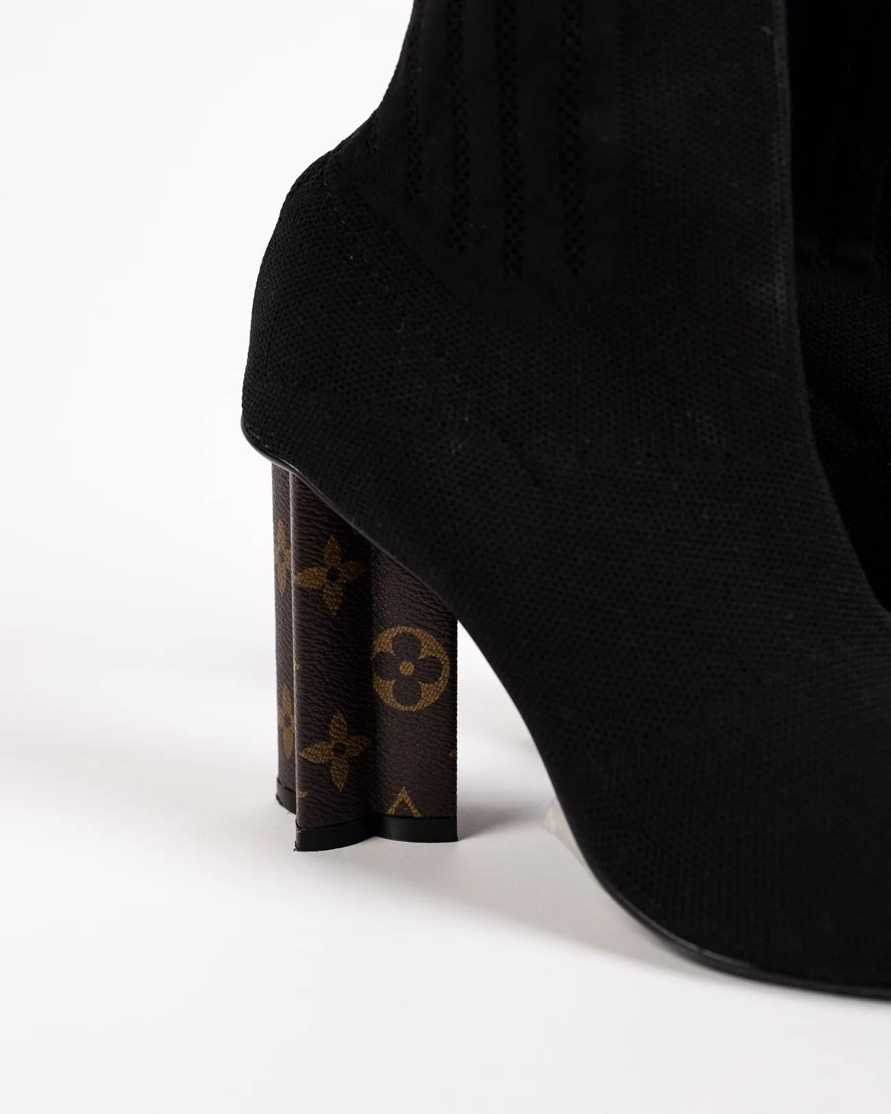 Louis Vuitton Monogram Stretch Fabric Silhouette Ankle Booties