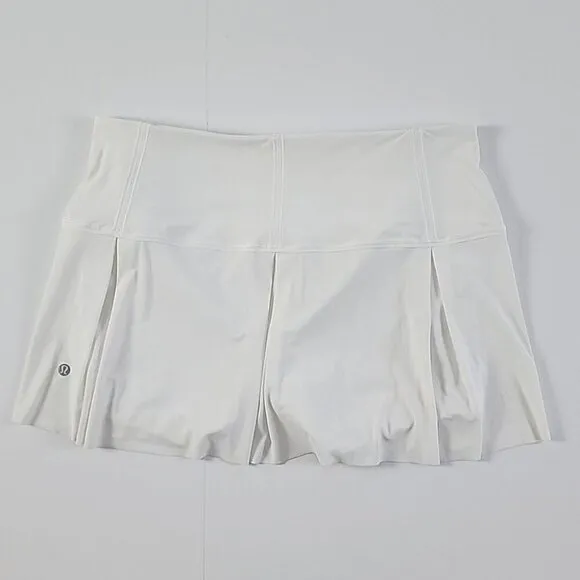 Lululemon Lost In Pace Skort Skirt White Flowy Lightweight Size 10 Regular