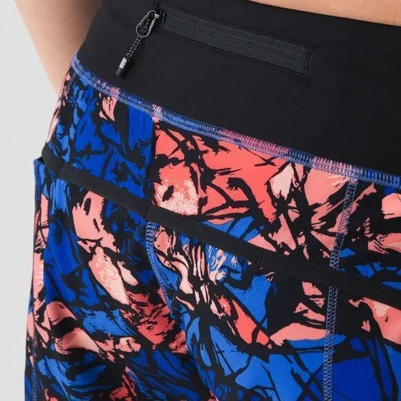 ✨ Lululemon Speed ShortPaint Storm Harbor Blue Multi / Black✨
