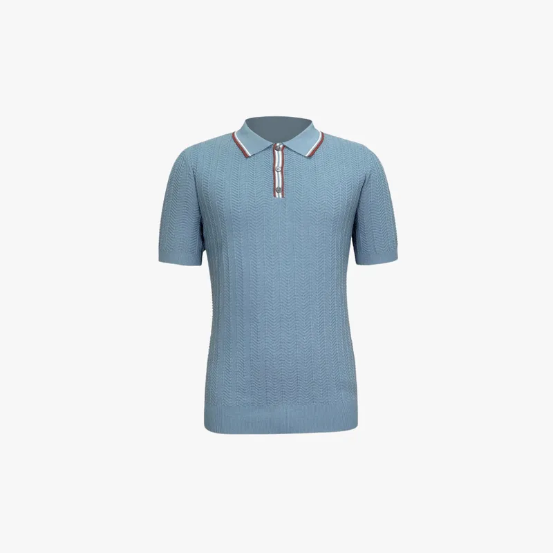 Mason | Men's Waffle Knit Short Sleeve Casual Polo Shirts