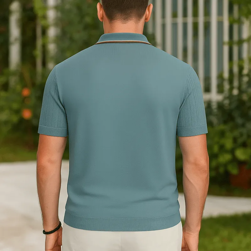 Mason | Men's Waffle Knit Short Sleeve Casual Polo Shirts