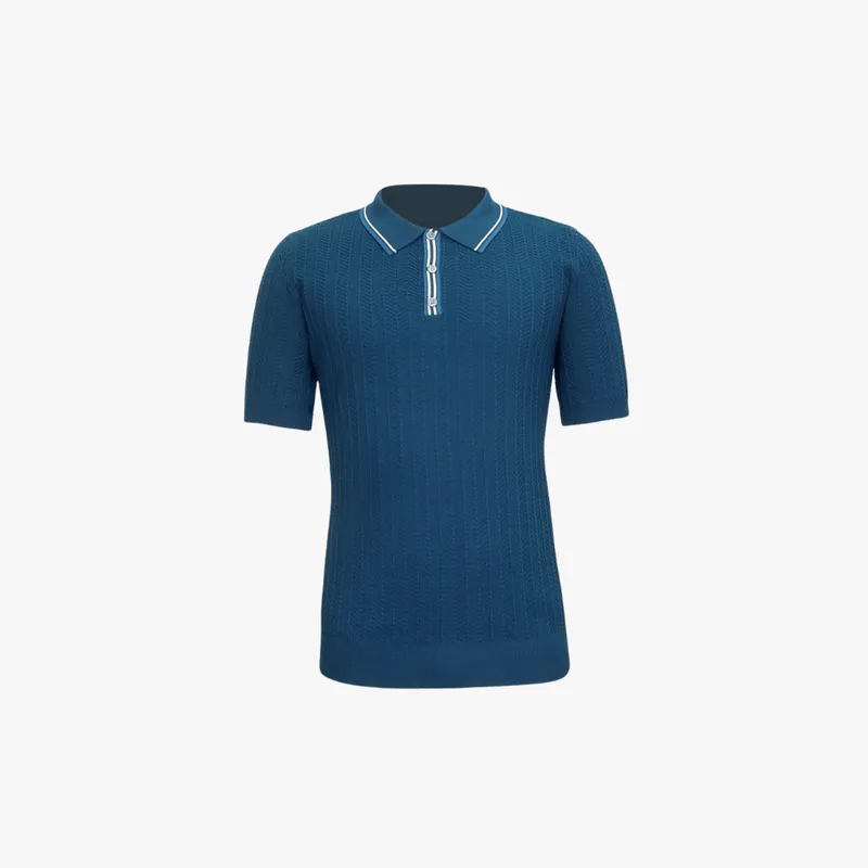 Mason | Men's Waffle Knit Short Sleeve Casual Polo Shirts