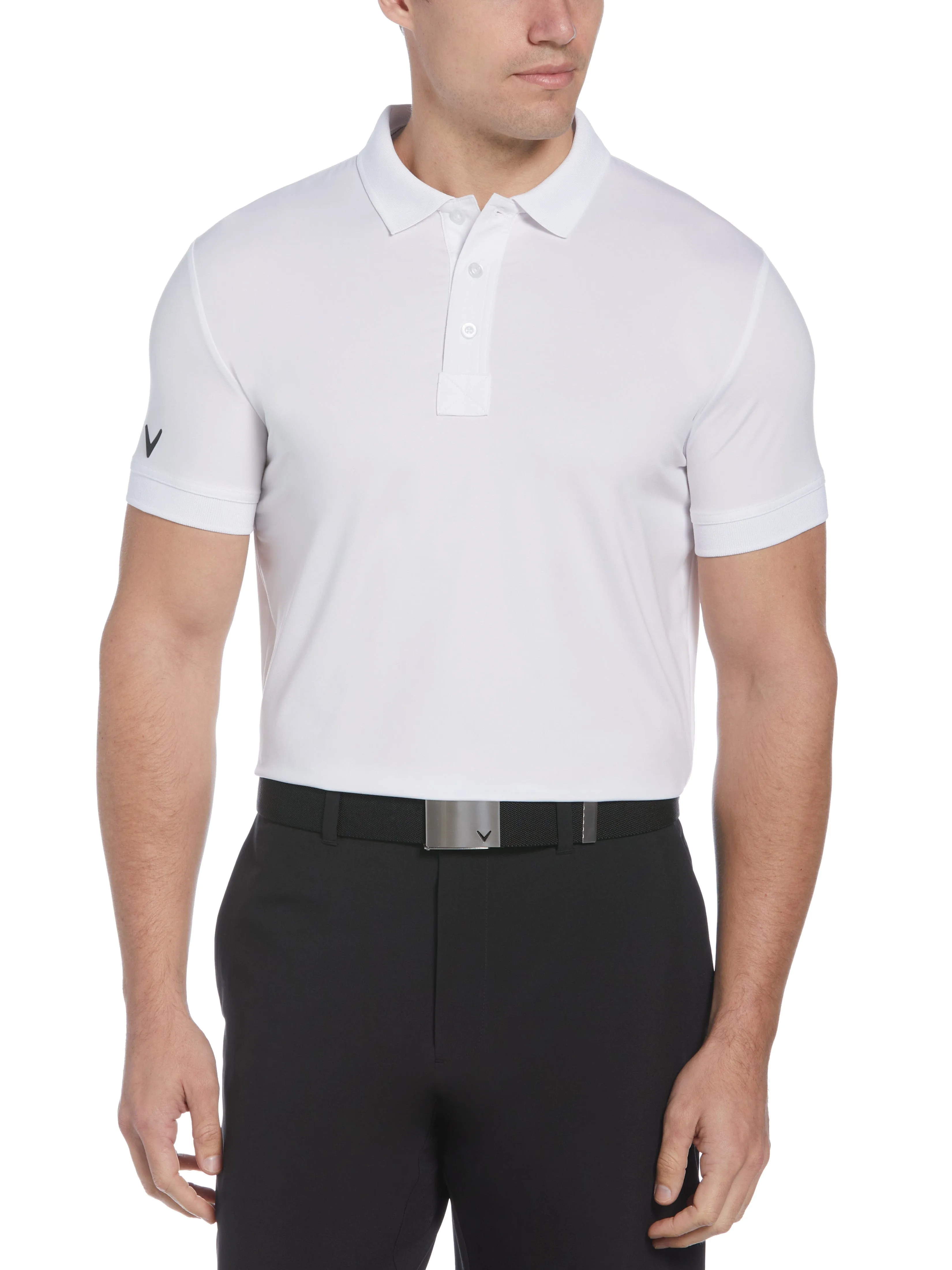 Mens Callaway X Series Solid Ribbed Polo
