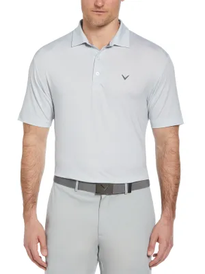 Mens Heather Geo Print Golf Polo