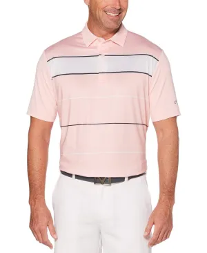 Mens Herringbone Stripe Polo
