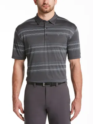 Mens Printed Stripe Polo