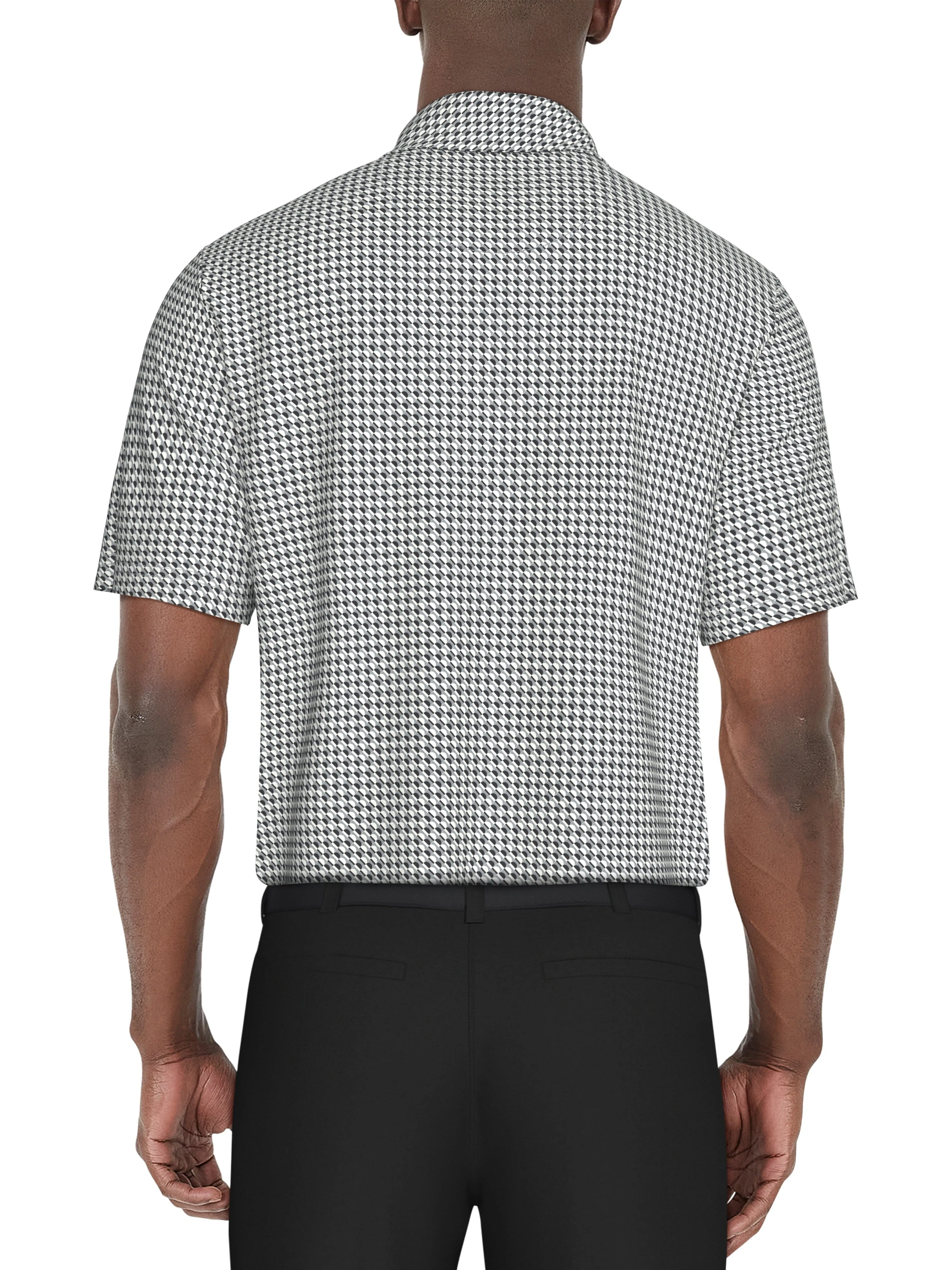 Men's Regimental Geo Print Golf Polo
