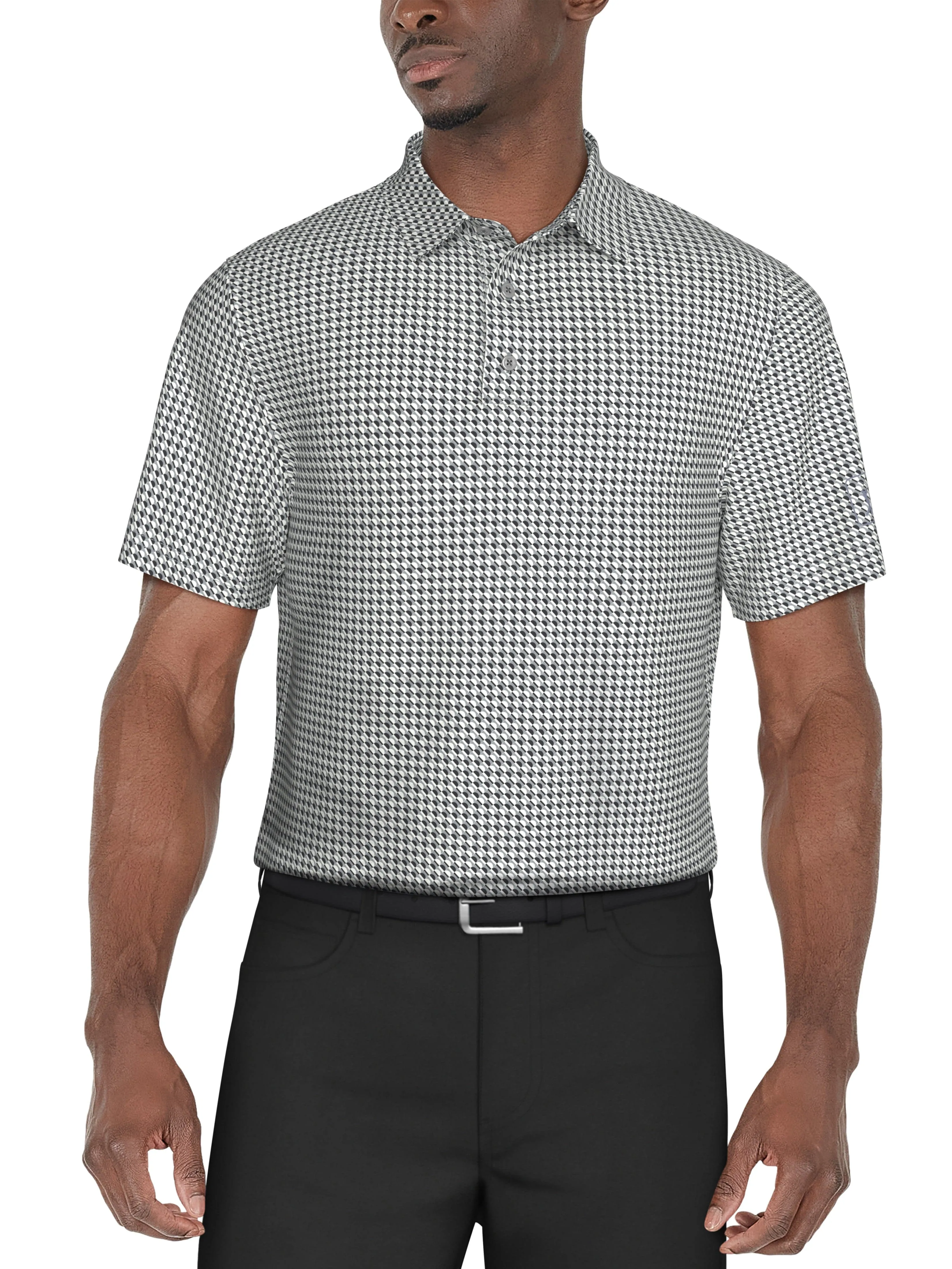 Men's Regimental Geo Print Golf Polo
