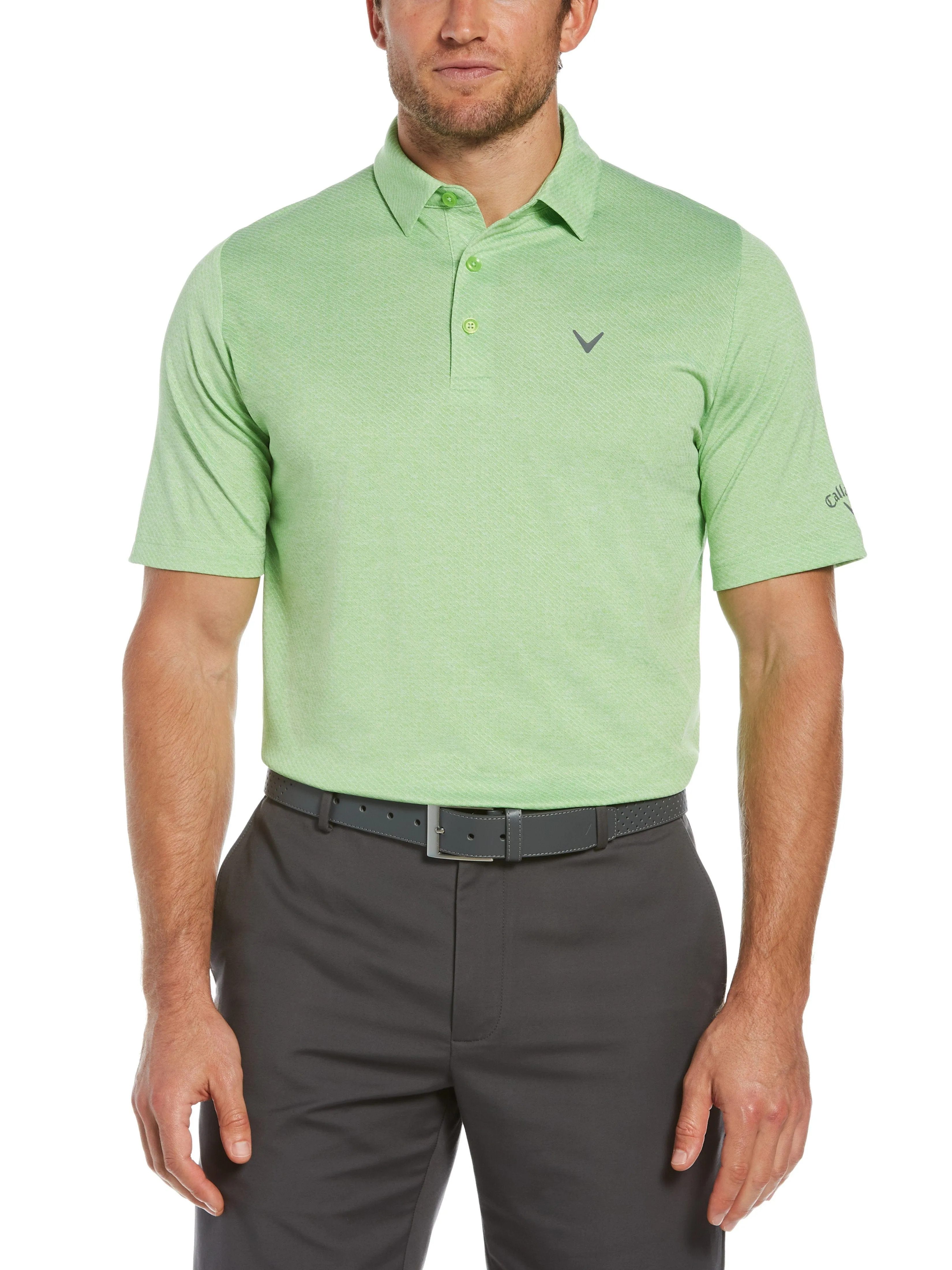 Mens Swing Tech™ Ventilated Heather Jacquard Polo