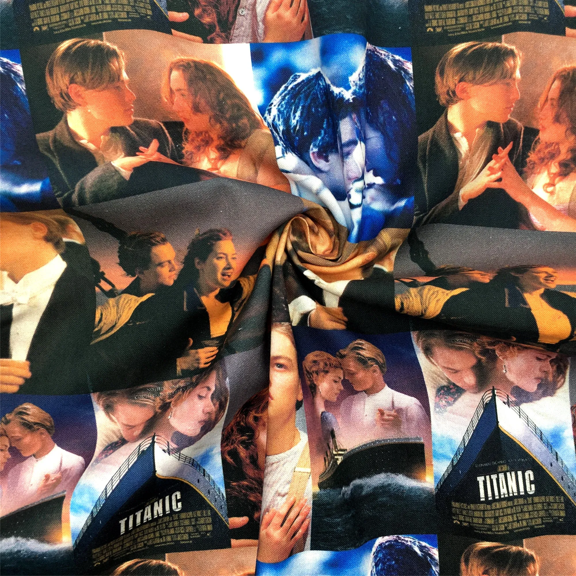 Movie Star Theme Printed Fabric