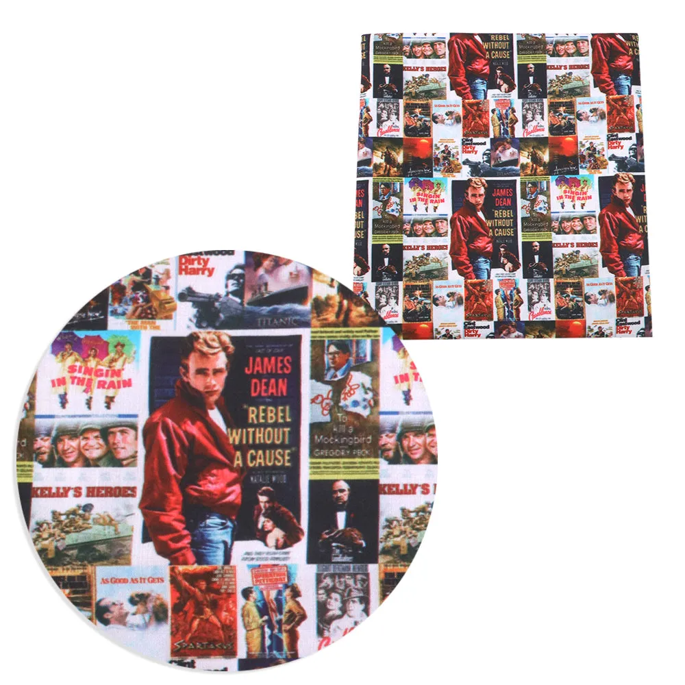 Movie Star Theme Printed Fabric