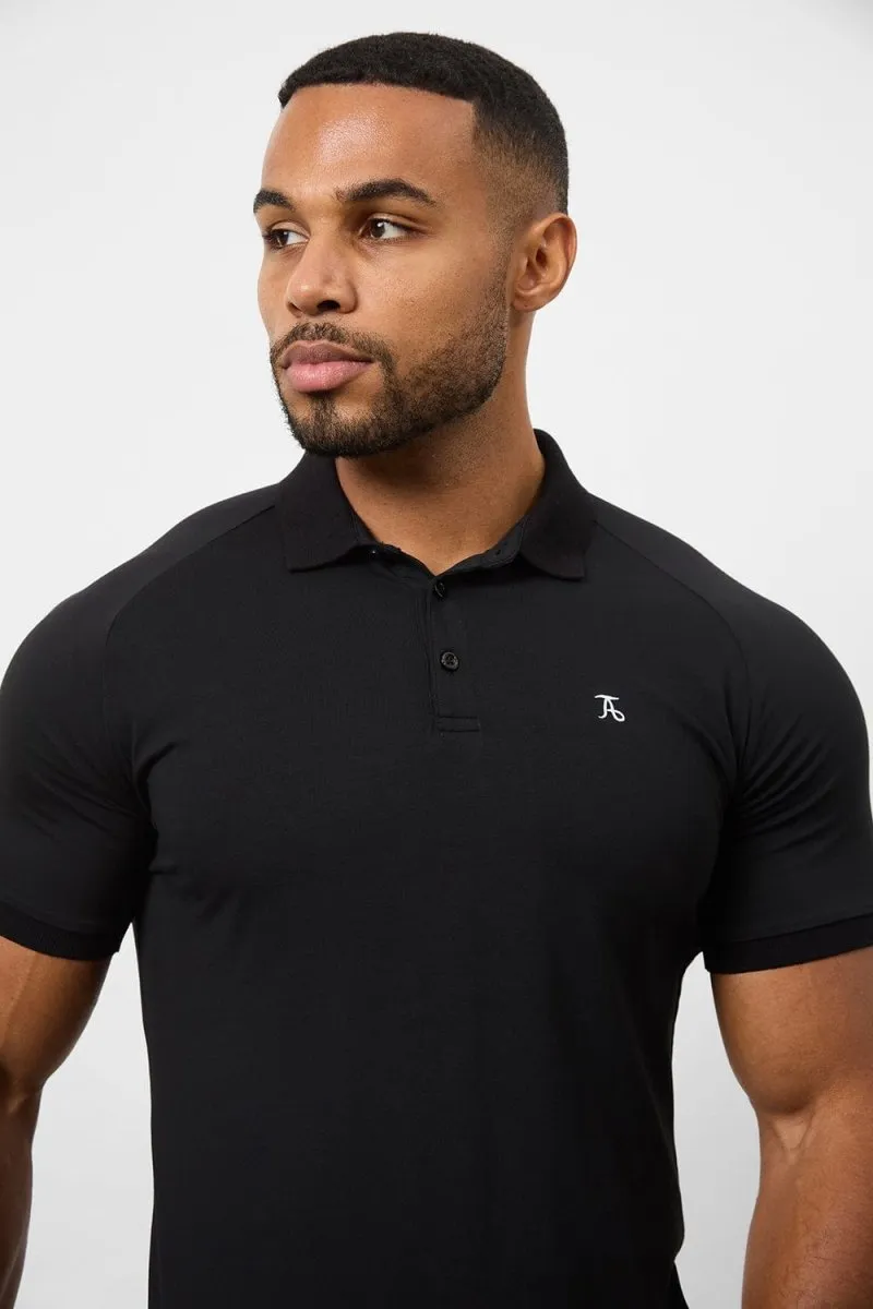 Muscle Fit Polo Shirt in Black