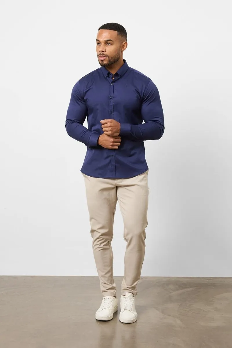 Muscle Fit Signature Shirt 2.0 in French Navy
