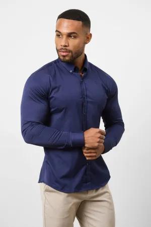 Muscle Fit Signature Shirt 2.0 in French Navy