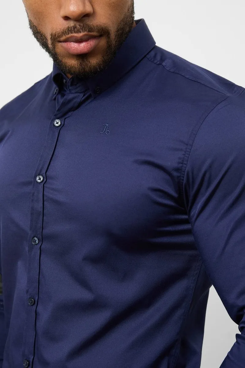 Muscle Fit Signature Shirt 2.0 in French Navy