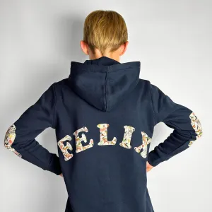 Name onesie with elbow patches