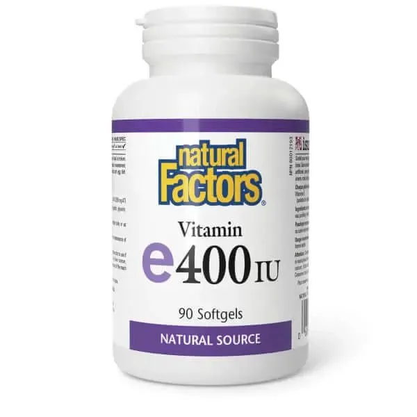 Natural Factors Vitamin E 400 IU, Natural Source 90 Softgels