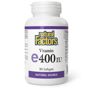 Natural Factors Vitamin E 400 IU, Natural Source 90 Softgels