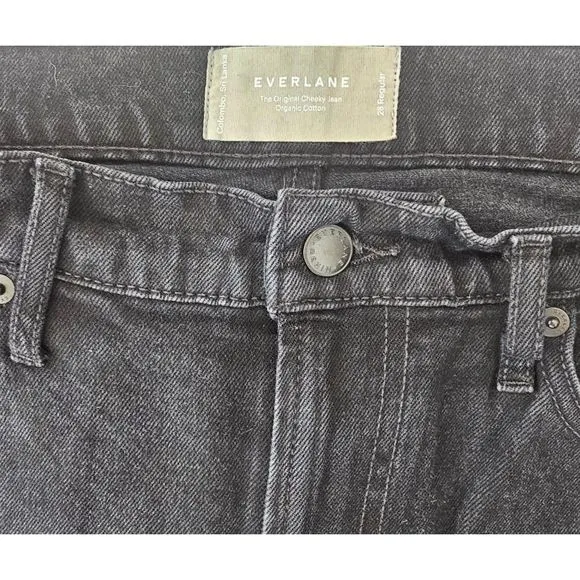 NEW Everlane Jeans/Original Cheeky® Jean Women's Black Size 28 Eco- Friendly