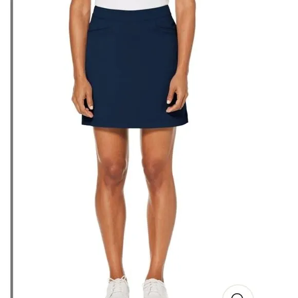 New PGA TOUR APPAREL Women's 17&quot; Stretch Woven Golf Skort Navy blue size 4